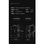 Γνήσιο Δερμάτινο Business Σακίδιο Bange 6622 Μαύρο 23L | Laptop 15.6