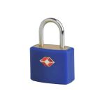Λουκέτο Βαλίτσας με Κλειδί Travel Blue 027 Μπλε Ορειχάλκινο 40mm – Πιστοποίηση TSA Υψηλής Ασφάλειας