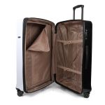 Μεγάλη Βαλίτσα DKNY D2221-DH818BD4 78cm Λευκό/Μαύρο | Επώνυμη από Πολυκαρμπονικό & Ιδανική για 23+ Κιλά
