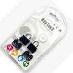 RCM TH1018 Πλαστικό Λουκέτο Πέταλο Μαύρο 25mm (Σετ 2 Τεμαχίων)