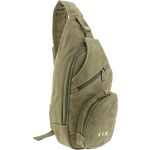 Τσαντάκι Χιαστί / Στήθους RCM 950728 Χακί Crossbody Casual, από Ύφασμα Καμβά με Πολλαπλές Θήκες
