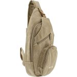Τσαντάκι Χιαστί / Στήθους RCM 950728 Μπεζ  Crossbody Casual, από Ύφασμα Καμβά με Πολλαπλές Θήκες