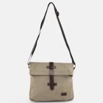 Τσάντα Ώμου Rolltop RCM 17319 Μπεζ – Καμβάς, Πρακτική & Μοντέρνα