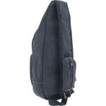 Τσαντάκι Χιαστί / Στήθους RCM 950728 Μαύρο Crossbody Casual, από Ύφασμα Καμβά με Πολλαπλές Θήκες