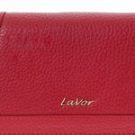 Μεγάλο Γυναικείο Δερμάτινο Πορτοφόλι Lavor 1-6154 Κόκκινο | 18 Κάρτες & Προστασία RFID | 2 Διαφάνειες