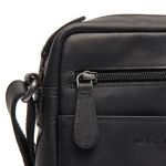 Δερμάτινο Ανδρικό Τσαντάκι Ώμου Chesterfield C48.138600 Laveno Μαύρο – Premium Wax Pull up Δέρμα