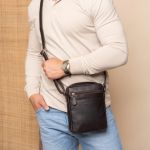 Δερμάτινο Ανδρικό Τσαντάκι Ώμου Chesterfield C48.138601 Laveno Καφέ – Premium Wax Pull up Δέρμα