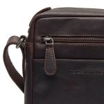Δερμάτινο Ανδρικό Τσαντάκι Ώμου Chesterfield C48.138601 Laveno Καφέ – Premium Wax Pull up Δέρμα