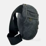 Μεγάλο Τσαντάκι Μέσης-Στήθους RCM 237002-011 Μαύρο από Ανθεκτικό Καμβά