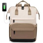 Γυναικείο Σακίδιο Πλάτης Lovevook MB2046 15.6″ Beige/Black/Khaki | Επαγγελματικό & Ταξιδίου | Αντικλεπτικό Backpack