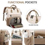 Γυναικείο Σακίδιο Πλάτης Lovevook MB2046 15.6″ Beige/Black/Khaki | Επαγγελματικό & Ταξιδίου | Αντικλεπτικό Backpack