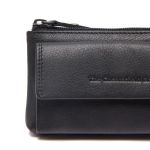 Δερμάτινη Κλειδοθήκη / Πορτοφόλι Chesterfield C08.061600 Μαύρο | Wax Pull-up Δέρμα & Διπλούς Κρίκους
