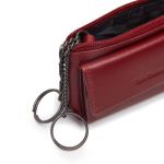 Δερμάτινη Κλειδοθήκη / Πορτοφόλι Chesterfield C08.061604 Κόκκινο | Wax Pull-up Δέρμα & Διπλούς Κρίκους