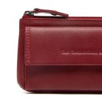 Δερμάτινη Κλειδοθήκη / Πορτοφόλι Chesterfield C08.061604 Κόκκινο | Wax Pull-up Δέρμα & Διπλούς Κρίκους