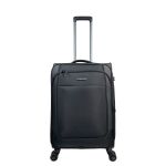Μεσαία Βαλίτσα RCM 214-24 Μαύρο 66cm 80L | Premium Αποσκευή Check-in 23 Κιλών | 4 Διπλές Ρόδες & Ενισχυμένο Μπαστούνι