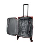 Premium Σετ 2 Βαλιτσών Καμπίνας & Μεσαία RCM 214-SET2 Rust Red |Θωρακισμένο Ύφασμ με 4 Διπλές Ρόδες | Επέκταση Όγκου