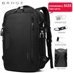 Σακίδιο Πλάτης Ταξιδίου Bange 22039 Μαύρο 45L 17.3″ – Επεκτάσιμο & Αντικλεπτικό
