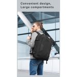 Σακίδιο Πλάτης Ταξιδίου Bange 22039 Μαύρο 45L 17.3″ – Επεκτάσιμο & Αντικλεπτικό