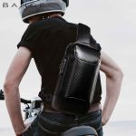 Ανδρικό Τσαντάκι Ώμου Χιαστί Bange 22085 Plus Μαύρο | Carbon Edition | Αδιάβροχο & Θύρα Φόρτισης