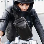 Ανδρικό Τσαντάκι Ώμου Χιαστί Bange 22085 Plus Μαύρο | Carbon Edition | Αδιάβροχο & Θύρα Φόρτισης