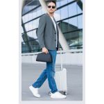 Ανδρικό Τσαντάκι Χειρός / Νεσεσέρ Bange 22196 Μαύρο | Αδιάβροχο Ύφασμα | Διπλός Αποθηκευτικός Χώρος