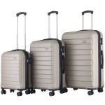 Σετ Βαλίτσες RCM 2319 (3τμχ) Σαμπανιζέ – ABS Σκληρές με Επέκταση, Κλειδαριά & 4 Ρόδες