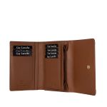 Premium Γυναικείο Δερμάτινο Πορτοφόλι Guy Laroche 24713 Καφέ (Compact 14.5cm |8 Κάρτες& 4 Θήκες Εγγράφων)