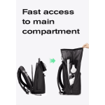 Επαγγελματικό Roll Top Σακίδιο Πλάτης Bange 2888 Μαύρο 24L | Laptop 15.6