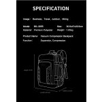 Επεκτεινόμενο Σακίδιο Ταξιδιού Καμπίνας 40L Bange 3055 Μαύρο | Αδιάβροχο Cabin / Business Backpack