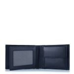 Δερμάτινο Ανδρικό Πορτοφόλι Guy Laroche 37800 Μπλε | RFID Προστασία & 7 Θέσεις Καρτών με 2 Διαφάνειες