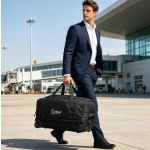 Μεγάλη Τροχοτσάντα Ταξιδιού Cardinal 8508 Μαύρη 75cm 105L | Αδιάβροχη με Διπλό Πάτο | Τηλεσκοπική Λαβή