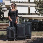 Σετ 3 Υφασμάτινες Βαλίτσες Cardinal 3300 Καμπίνας, Μεσαία & Μεγάλη Μαύρο | Ολοκληρωμένο Combo από Ανθεκτικό Ύφασμα & 4 Τροχοί Spinner