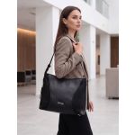 Γυναικεία Τσάντα Ώμου Bartuggi 718-24122 Μαύρο| Από Οικολογικό PU – Ανθεκτική Τσάντα με 4 Τσέπες