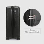 Μεγάλη Βαλίτσα 76.5x49x31/36 Cardinal 4004 Μαύρο 116L | Πολυπροπυλένιο με Αποσπώμενα Ροδάκια για 23+ Κιλά