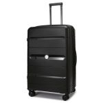 Μεγάλη Βαλίτσα 76.5x49x31/36 Cardinal 4004 Μαύρο 116L | Πολυπροπυλένιο με Αποσπώμενα Ροδάκια για 23+ Κιλά