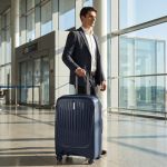 Σετ 2 Βαλίτσες Cardinal 4005 Μπλε | Καμπίνας & Μεγάλη | 100% Πολυπροπυλένιο με Αποσπώμενα Ροδάκια