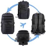 Σακίδιο Πλάτης Tactical Military Matein 6056 Μαύρο 32L | Θήκη Laptop 17.3″ Μαύρο | Tactical Design με Σύστημα MOLLE