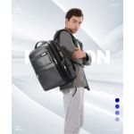 Ανδρικό Δερμάτινο Σακίδιο Πλάτης BOPAI 61-121961 Μαύρο 30L | Laptop 17.3