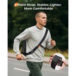 Τσαντάκι Χιαστί Crossbody Matein 6780 Μαύρο | Θήκη AirTag & Μπουκαλιού | Ιμάντας 3 Σημείων