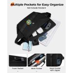 Τσαντάκι Χιαστί Crossbody Matein 6780 Μαύρο | Θήκη AirTag & Μπουκαλιού | Ιμάντας 3 Σημείων