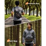 Τσαντάκι Χιαστί Crossbody Matein 6780 Μαύρο | Θήκη AirTag & Μπουκαλιού | Ιμάντας 3 Σημείων