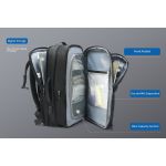 Σακίδιο Καμπίνας Tigernu T-B9831 Μαύρο | Επεκτεινόμενο 27L-37L με USB & Άνοιγμα 180° | Η Απόλυτη Εναλλακτική της Βαλίτσας