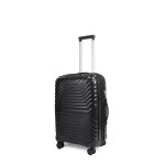 Βαλίτσα Καμπίνας 56.5x37x24.5/29.5 Cardinal 7000 Μαύρο | Χειραποσκευή από Πολυπροπυλένιο με Επέκταση & 4 Διπλά Ροδάκια