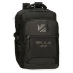 Ανδρικό Σακίδιο Πλάτης Pepe Jeans Bromley 7062441 Μάυρο – Laptop 15,6'', Θύρα USB, 2 Θήκες & Ανθεκτικότητα