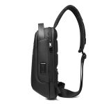 Τσαντάκι Ώμου Χιαστί Bange 7221 Μαύρο – Αδιάβροχο Crossbody με USB & Ιταλικό Design
