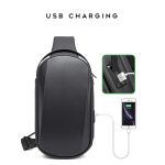 Τσαντάκι Ώμου / Χιαστί Crossbody Bange 7256 Μαύρο – Αδιάβροχο Hard Shell – PU 3 Στρώσεων & Anti-Theft