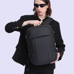 Ανδρικό Σακίδιο Πλάτης BANGE 7690 Μαύρο 24L |  Επαγγελματικό Backpack με USB & Αντικλεπτικό Design