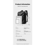 Σακίδιο Πλάτης Vacuum Bange 7875-1 Μαύρο 22L | Θήκη Laptop 17,3” | Vacuum Compression System