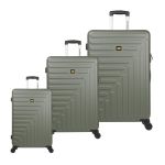 Σετ Βαλιτσών 3 Τεμαχίων Caterpillar Rockford 84683-551 Set3 Χακί – Καμπίνα + Μεσαία + Μεγάλη, με TSA & 4 Διπλούς Τροχούς