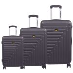 Σετ Βαλιτσών 3 Τεμαχίων Caterpillar Rockford 84683-01 Set3 Μαύρο – Καμπίνα + Μεσαία + Μεγάλη, με TSA & 4 Διπλούς Τροχούς